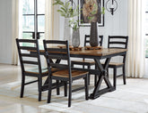 Diamond Furniture - Ashley Furniture - Wildenauer Dining Table and 4 Chairs - Dining Table and 4 Chairs - D634D1