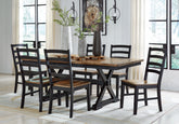 Diamond Furniture - Ashley Furniture - Wildenauer Extension Dining Table and 6 Chairs - Extension Dining Table and 6 Chairs - D634D4