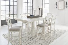Diamond Furniture - Ashley Furniture - Robbinsdale Counter Height Dining Table and 6 Barstools - Counter Height Dining Table and 6 Barstools - D642D5