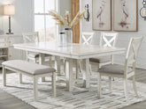 Diamond Furniture - Ashley Furniture - Robbinsdale Dining Table, 4 Chairs and Bench - Dining Table, 4 Chairs and Bench - D642D4