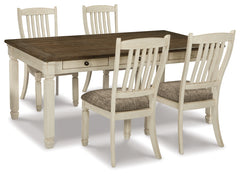 Diamond Furniture - Ashley Furniture - Bolanburg Dining Table with 4 Chairs - Dining Table with 4 Chairs - D647D1