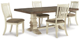 Diamond Furniture - Ashley Furniture - Bolanburg Extension Dining Table and 4 Chairs - Extension Dining Table and 4 Chairs - D647D15