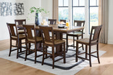 Diamond Furniture - Ashley Furniture - Rylandeen Counter Height Extension Dining Table and 8 Barstools - Counter Height Extension Dining Table and 8 Barstools - PCD651D6