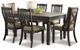 Diamond Furniture - Ashley Furniture - Tyler Creek Dining Table with 6 Chairs - Dining Table with 6 Chairs - D736D7