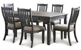 Diamond Furniture - Ashley Furniture - Tyler Creek Dining Table and 6 Chairs - Dining Table and 6 Chairs - D736D4