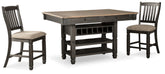 Diamond Furniture - Ashley Furniture - Tyler Creek Counter Height Dining Table and 2 Barstools - Counter Height Dining Table and 2 Barstools - D736D14