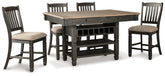 Diamond Furniture - Ashley Furniture - Tyler Creek Counter Height Dining Table with 4 Barstools - Counter Height Dining Table with 4 Barstools - D736D3