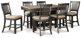 Diamond Furniture - Ashley Furniture - Tyler Creek Counter Height Dining Table and 6 Barstools - Counter Height Dining Table and 6 Barstools - D736D5