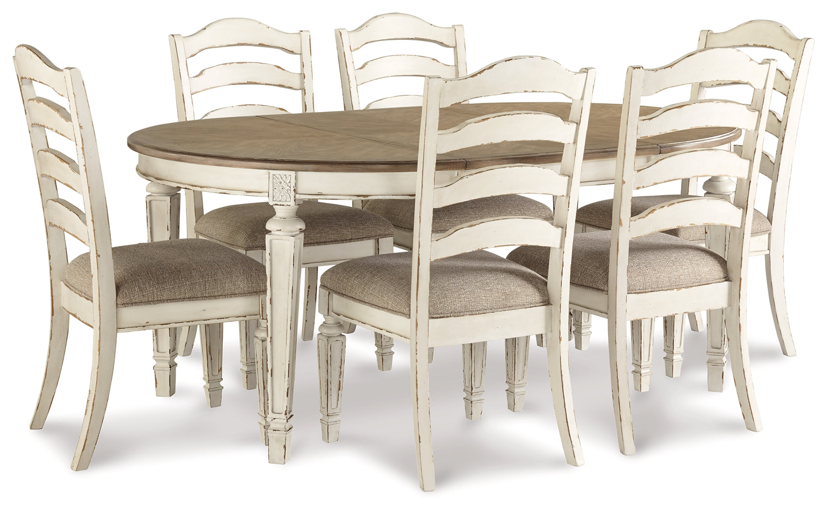 Diamond Furniture - Ashley Furniture - Realyn Dining Table and 6 Chairs - Dining Table and 6 Chairs - D743D11