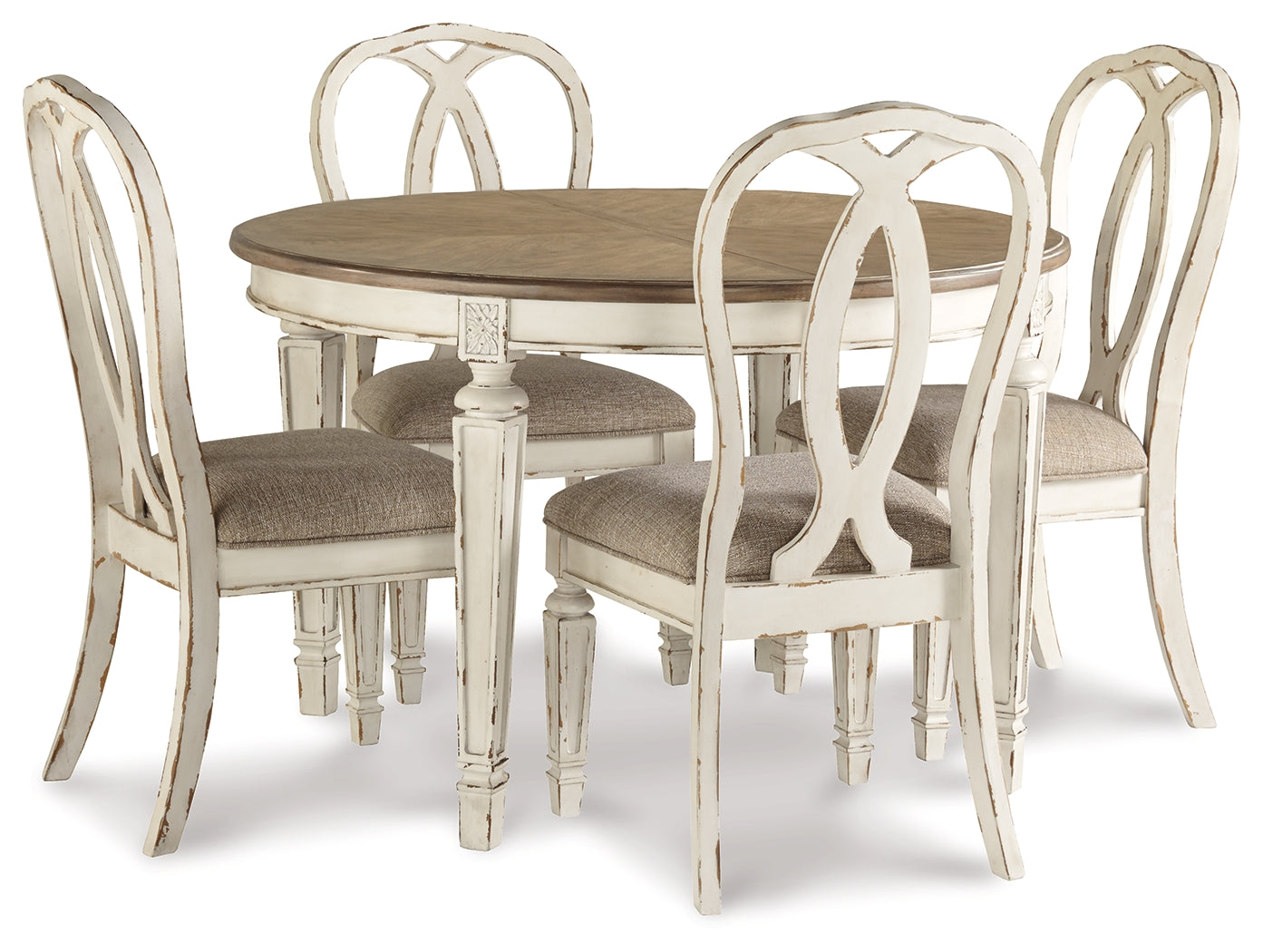 Diamond Furniture - Ashley Furniture - Realyn Dining Table and 4 Chairs - Dining Table and 4 Chairs - D743D2