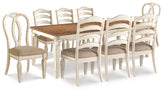 Diamond Furniture - Ashley Furniture - Realyn Dining Table with 8 Chairs - Dining Table with 8 Chairs - D743D9