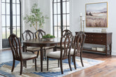 Diamond Furniture - Ashley Furniture - Lavinton Extension Dining Table and 6 Chairs - Extension Dining Table and 6 Chairs - D764D2