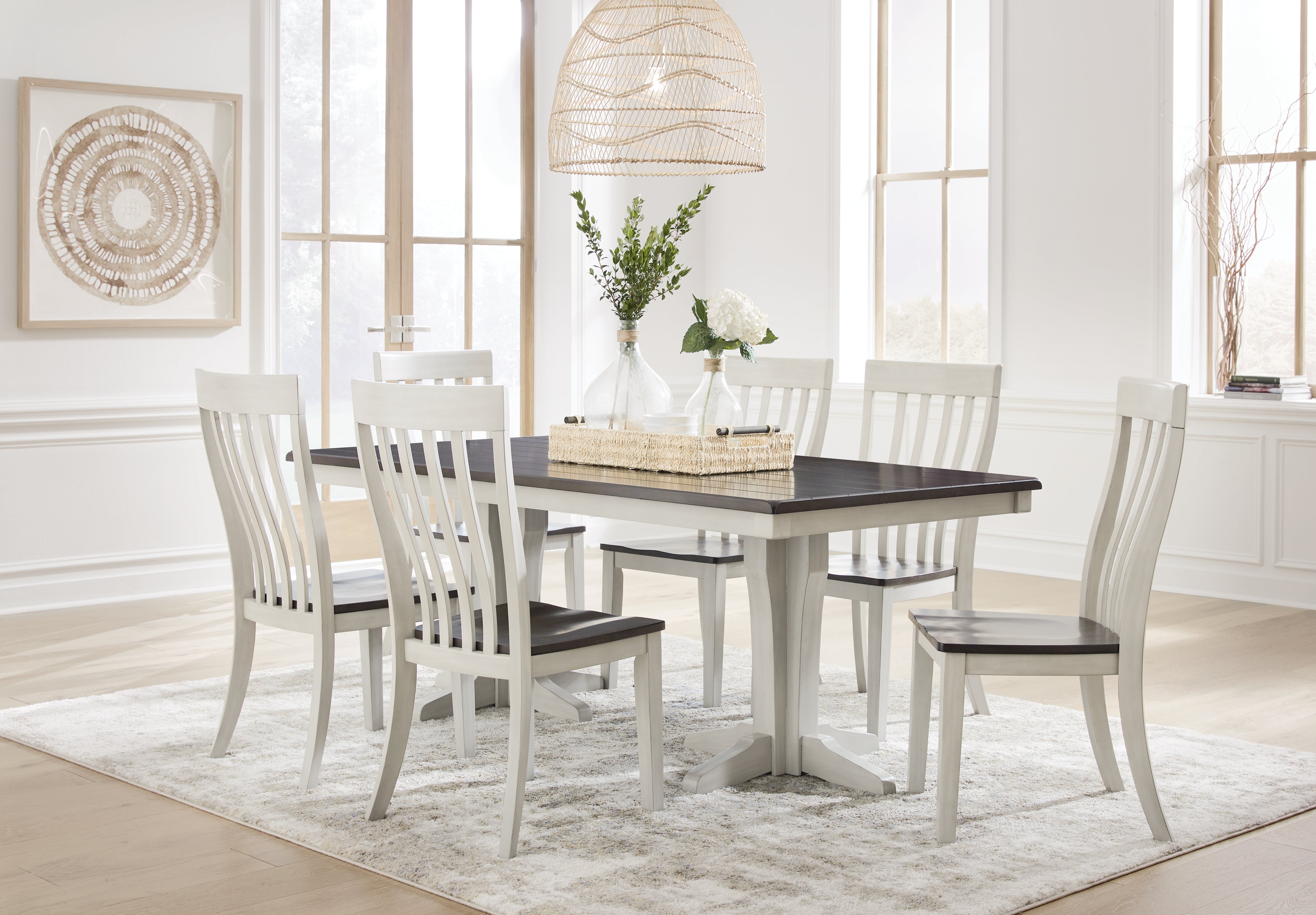 Diamond Furniture - Ashley Furniture - Darborn Dining Table and 6 Chairs - Dining Table and 6 Chairs - D796D4