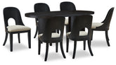 Diamond Furniture - Ashley Furniture - Rowanbeck Dining Table and 6 Chairs - Dining Table and 6 Chairs - D821D4