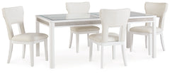 Diamond Furniture - Ashley Furniture - Chalanna Dining Table and 4 Chairs - Dining Table and 4 Chairs - D822D1