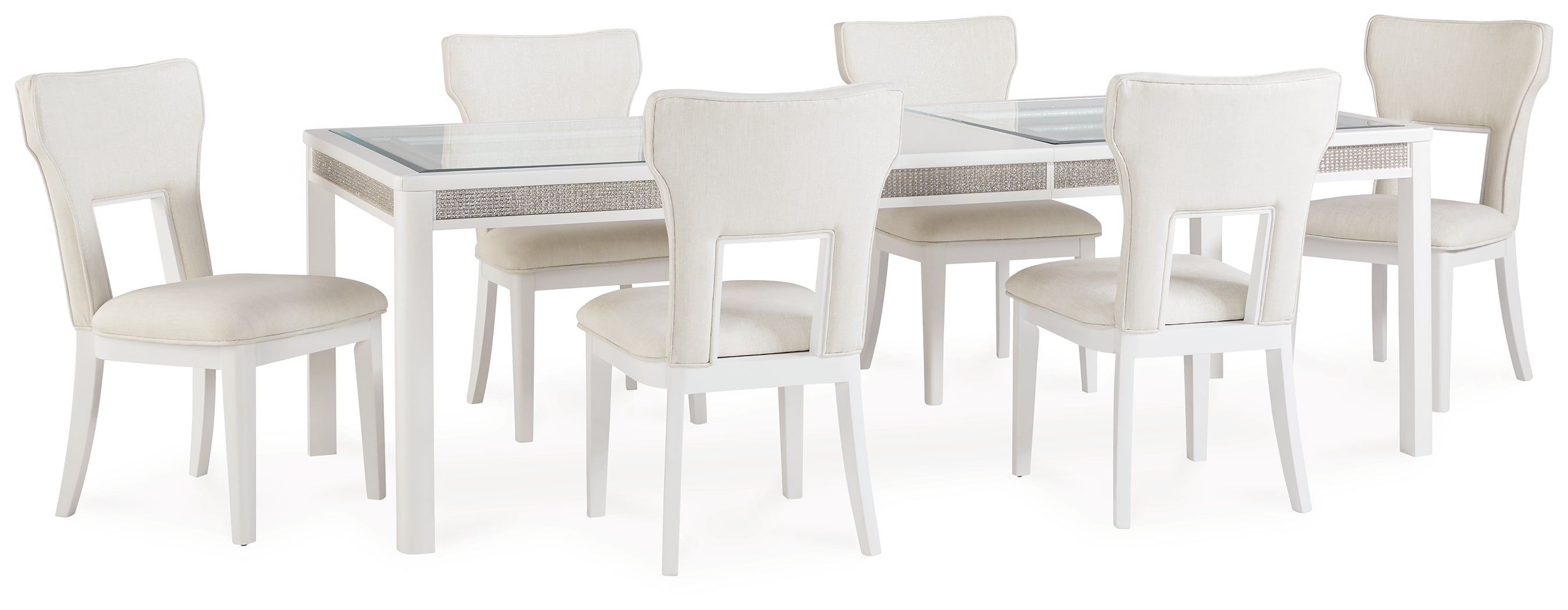 Diamond Furniture - Ashley Furniture - Chalanna Dining Table and 6 Chairs - Dining Table and 6 Chairs - D822D2