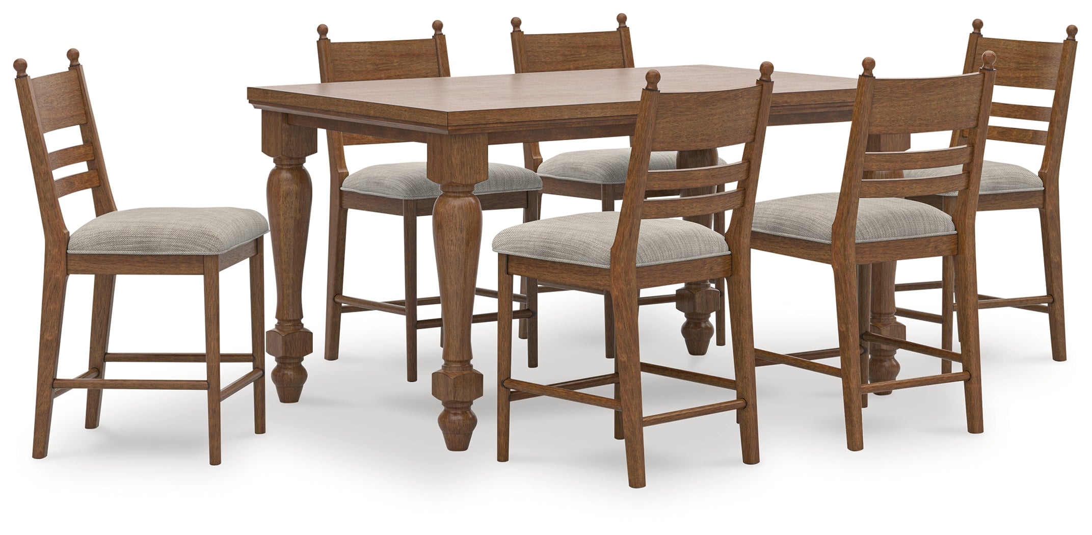 Diamond Furniture - Ashley Furniture - Greddinton Counter Height Dining Table and 6 Barstools - Counter Height Dining Table and 6 Barstools - PCD824D20