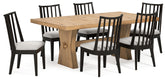 Diamond Furniture - Ashley Furniture - Galliden Dining Table and 6 Chairs - Dining Table and 6 Chairs - D841D8