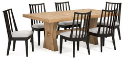Diamond Furniture - Ashley Furniture - Galliden Dining Table and 6 Chairs - Dining Table and 6 Chairs - D841D8