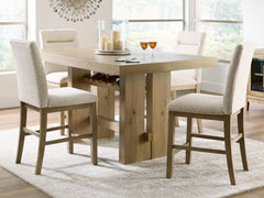 Diamond Furniture - Ashley Furniture - Lasinger Counter Height Dining Table and 4 Barstools - Counter Height Dining Table and 4 Barstools - PCD852D2