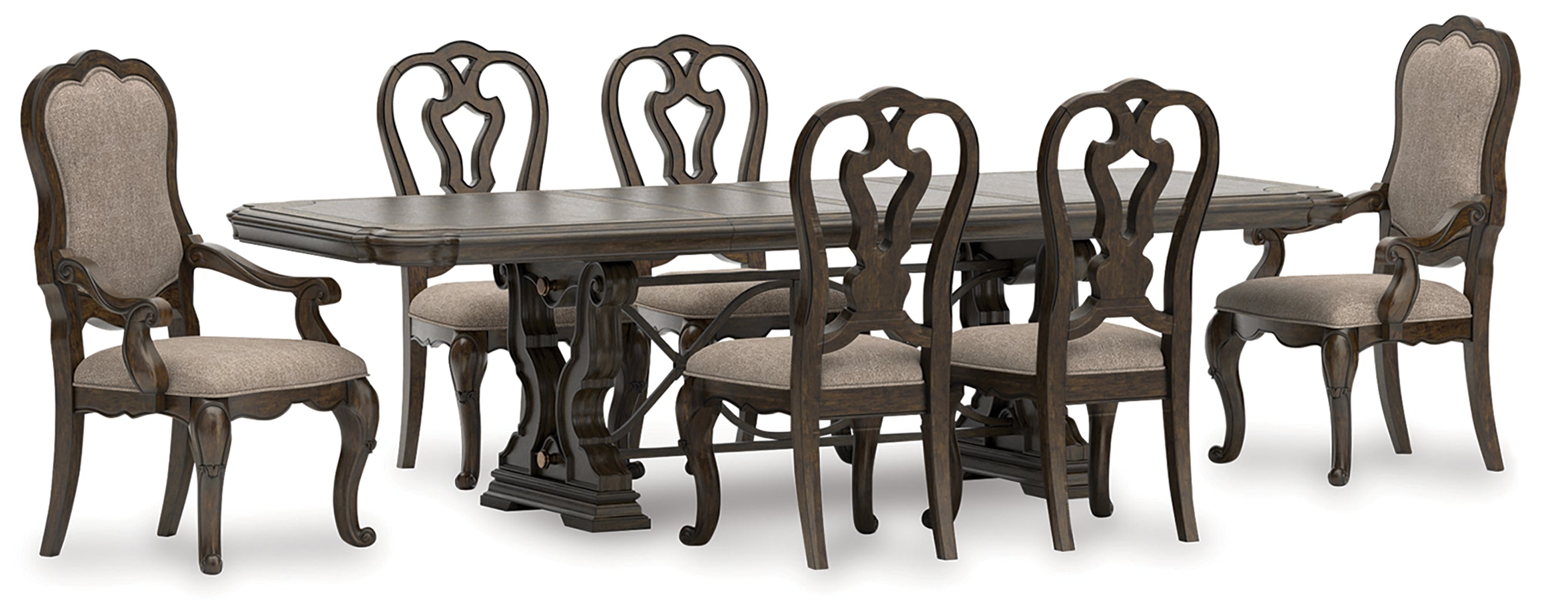 Diamond Furniture - Ashley Furniture - Maylee Dining Table and 6 Chairs - Dining Table and 6 Chairs - D947D3
