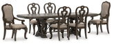 Diamond Furniture - Ashley Furniture - Maylee Dining Table and 6 Chairs - Dining Table and 6 Chairs - D947D3