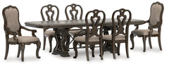 Diamond Furniture - Ashley Furniture - Maylee Dining Table and 6 Chairs - Dining Table and 6 Chairs - D947D3