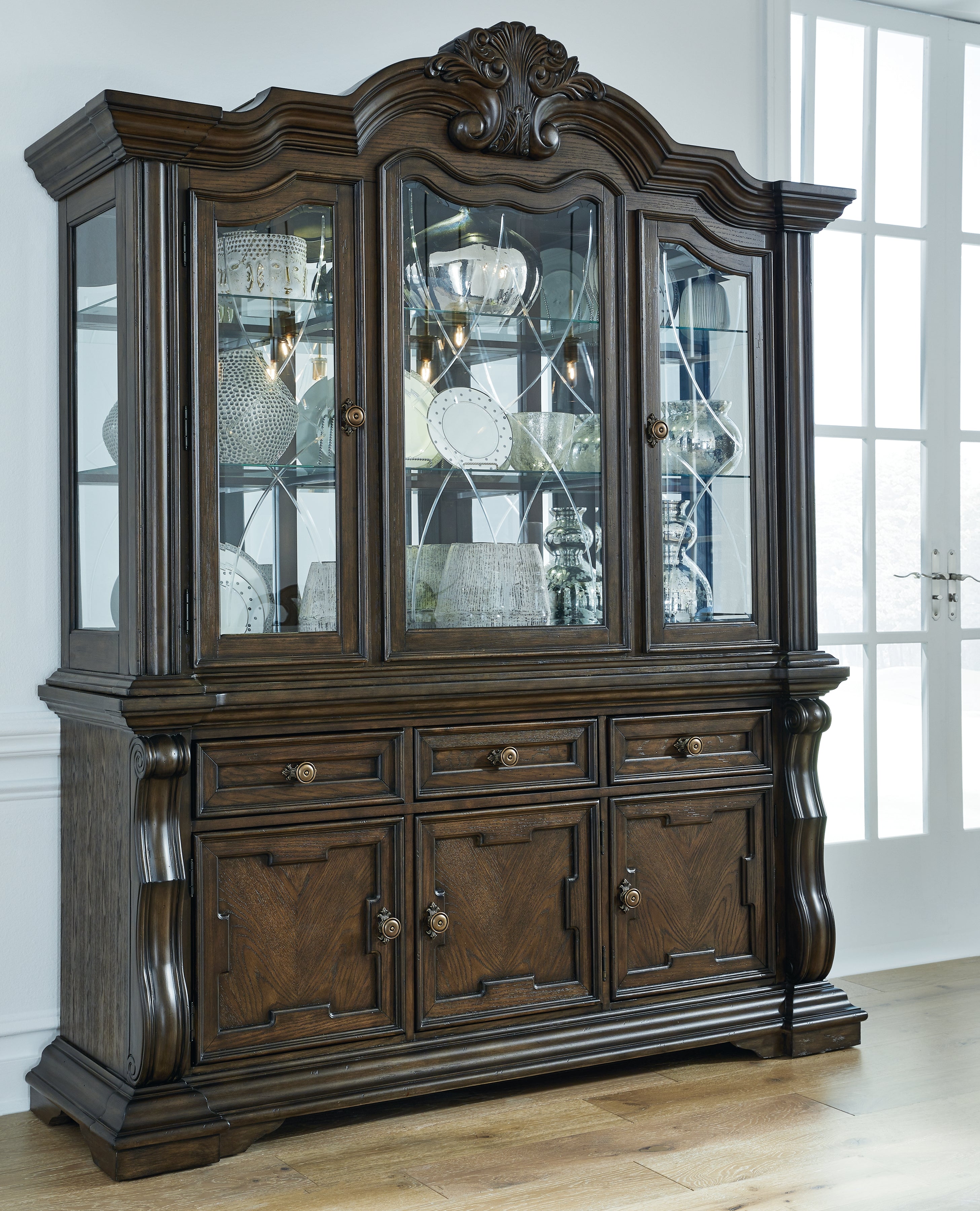 Diamond Furniture - Ashley Furniture - Maylee Dining Buffet and Hutch - Dining Buffet and Hutch - D947D1