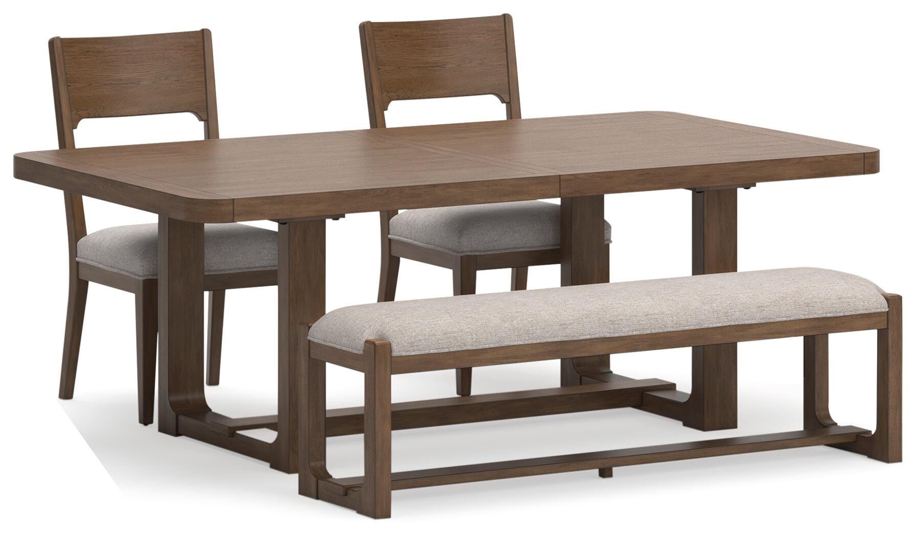 Diamond Furniture - Ashley Furniture - Cabalynn Dining Table, 2 Chairs and Bench - Dining Table, 2 Chairs and Bench - D974D7