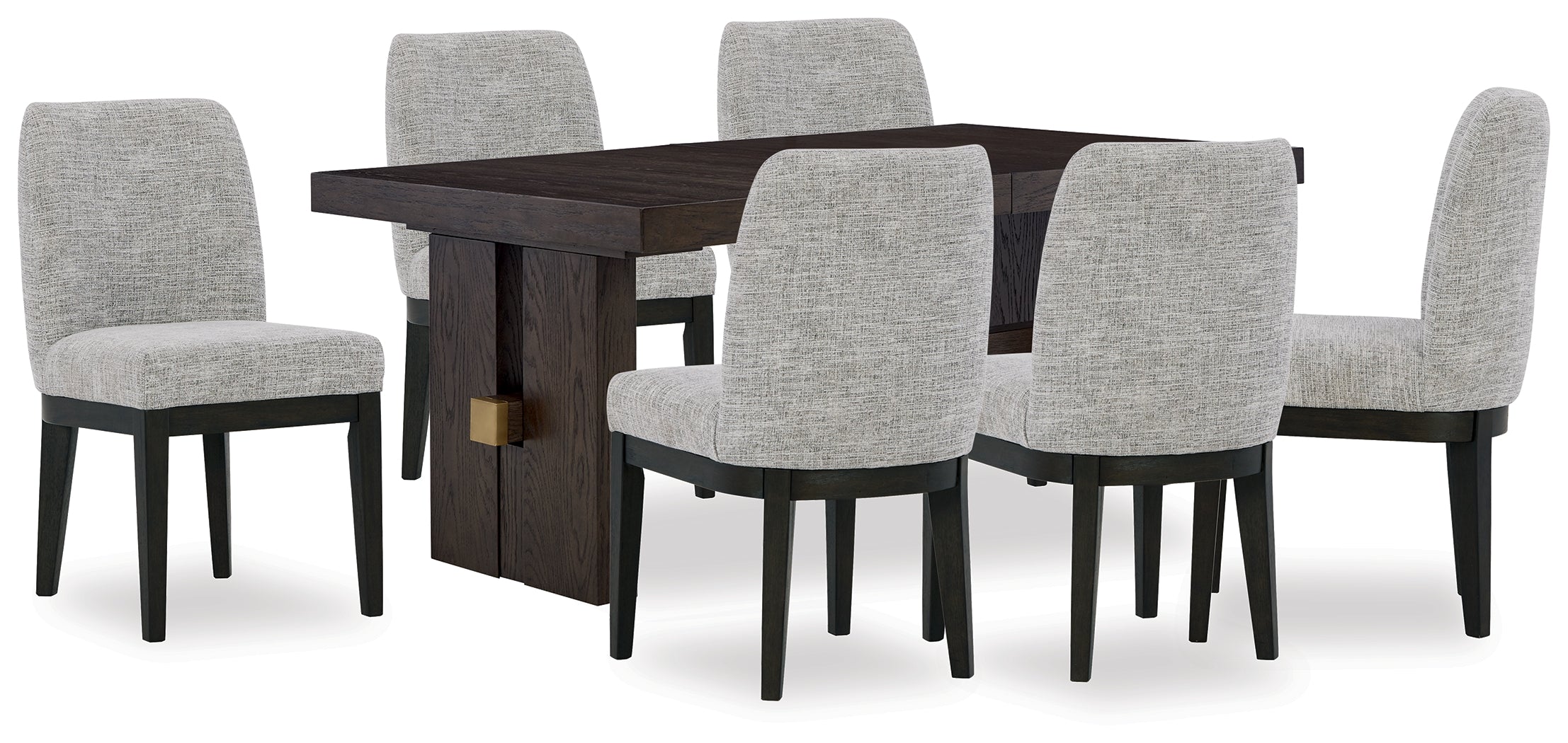 Diamond Furniture - Ashley Furniture - Burkhaus Dining Table and 6 Chairs - Dining Table and 6 Chairs - D984D8