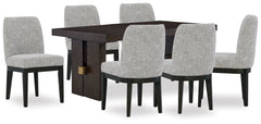 Diamond Furniture - Ashley Furniture - Burkhaus Dining Table and 6 Chairs - Dining Table and 6 Chairs - D984D8