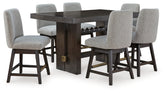 Diamond Furniture - Ashley Furniture - Burkhaus Counter Height Dining Table and 6 Barstools - Counter Height Dining Table and 6 Barstools - D984D6