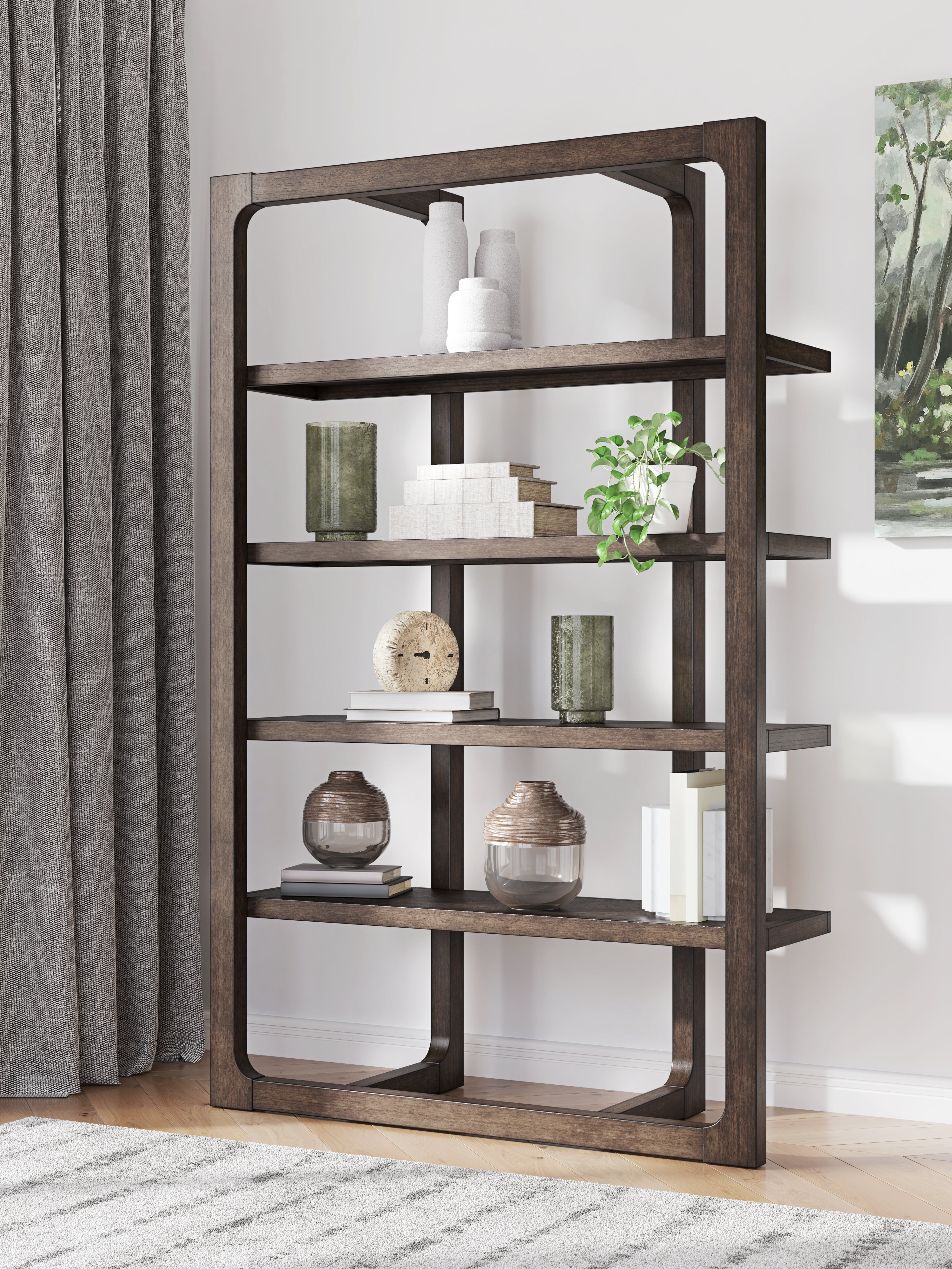 Diamond Furniture - Ashley Furniture - Breckington 76" Bookcase - Bookcase - H556-70