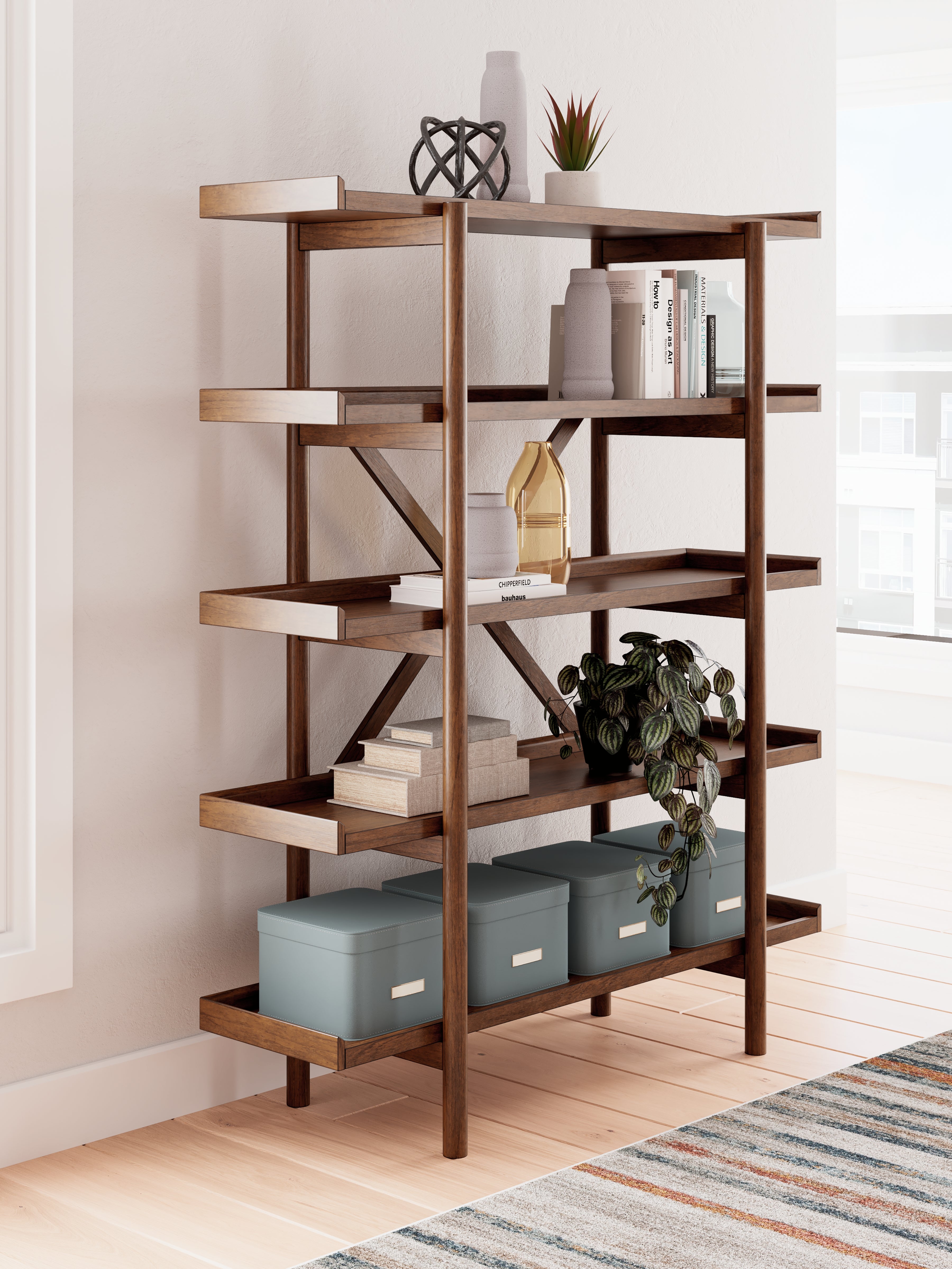 Diamond Furniture - Ashley Furniture - Lyncott 70" Bookcase - Bookcase - H615-70
