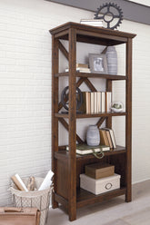 Diamond Furniture - Ashley Furniture - Baldridge 75" Bookcase - Large Bookcase - H675-17