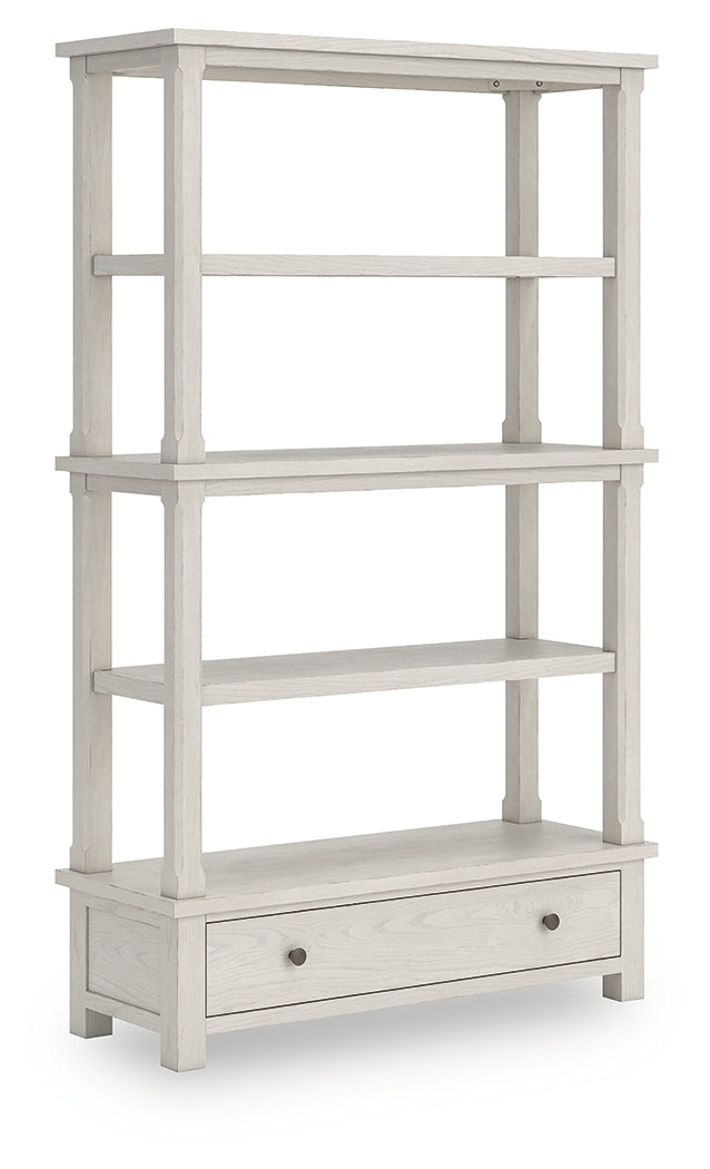 Diamond Furniture - Ashley Furniture - Robbinsdale 75" Bookcase - Bookcase / Antique White - H742-70