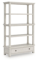 Diamond Furniture - Ashley Furniture - Robbinsdale 75" Bookcase - Bookcase / Antique White - H742-70