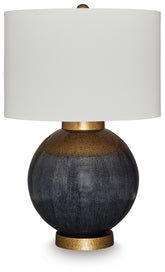 Diamond Furniture - Ashley Furniture - Adara Table Lamp - Metal Table Lamp (1/CN) / Blue/Gold Finish - L207564