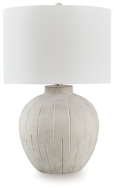 Diamond Furniture - Ashley Furniture - Calbert Table Lamp - Poly Table Lamp (1/CN) / Warm Gray - L235824