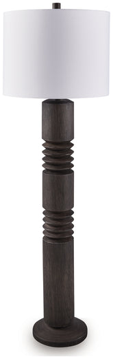 Diamond Furniture - Ashley Furniture - Fainwell Floor Lamp - Poly Floor Lamp (1/CN) / Distressed Black - L235861