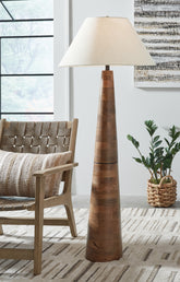 Diamond Furniture - Ashley Furniture - Danset Floor Lamp - Wood Floor Lamp (1/CN) - L329101