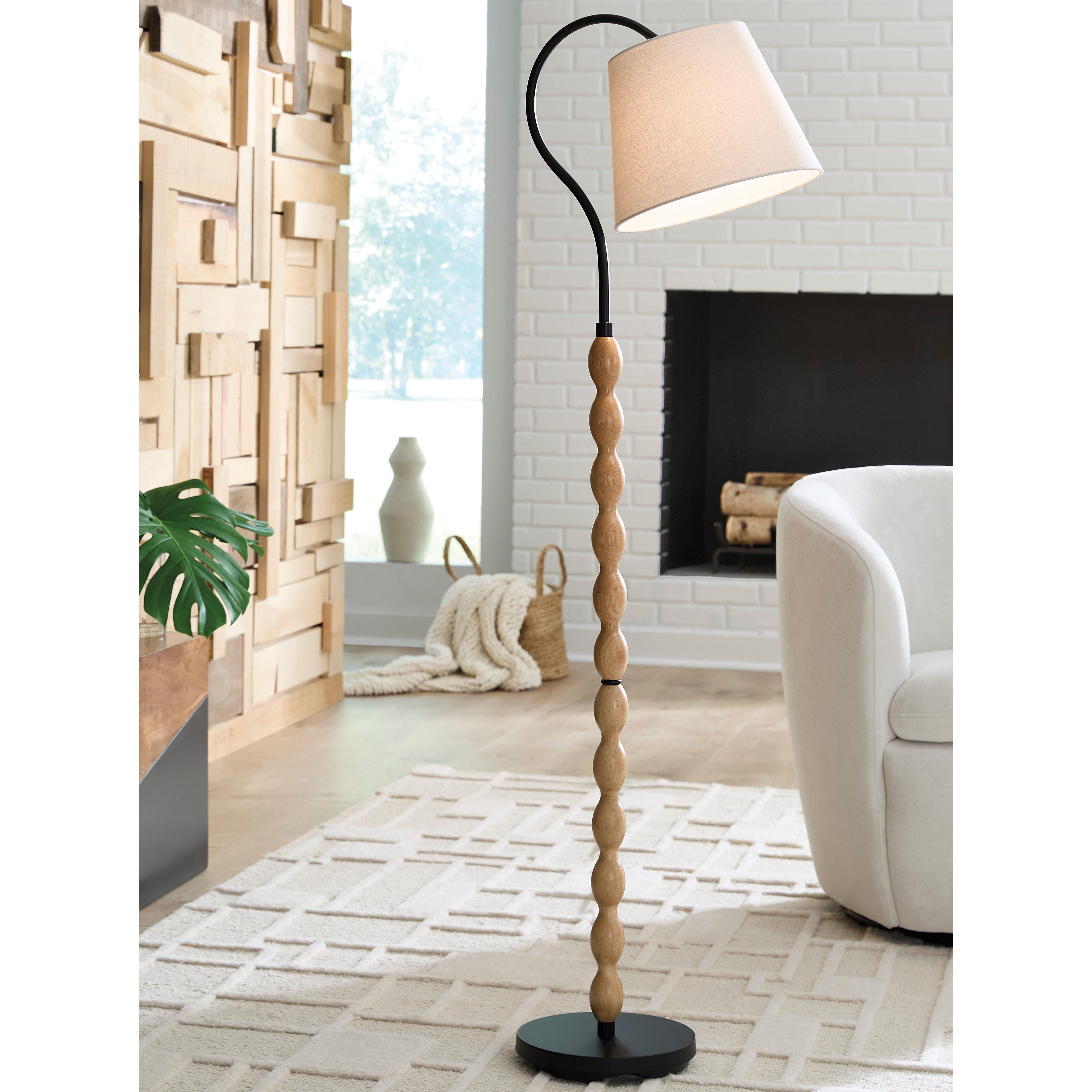 Diamond Furniture - Ashley Furniture - Corinwell Floor Lamp - Wood Floor Lamp (1/CN) - L329131