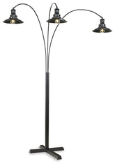Diamond Furniture - Ashley Furniture - Sheriel Floor Lamp - Metal Arc Lamp (1/CN) / Black - L725059