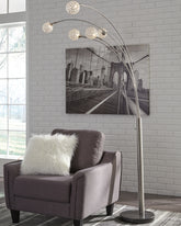 Diamond Furniture - Ashley Furniture - Winter Arc Lamp - Metal Arc Lamp (1/CN) - L725089