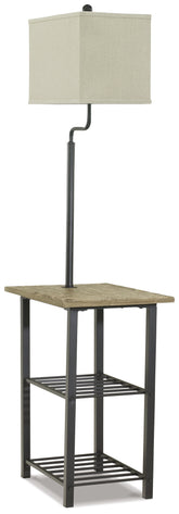 Diamond Furniture - Ashley Furniture - Shianne Floor Lamp - Metal Tray Lamp (1/CN) / Black - L734031