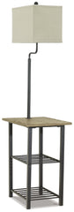 Diamond Furniture - Ashley Furniture - Shianne Floor Lamp - Metal Tray Lamp (1/CN) / Black - L734031