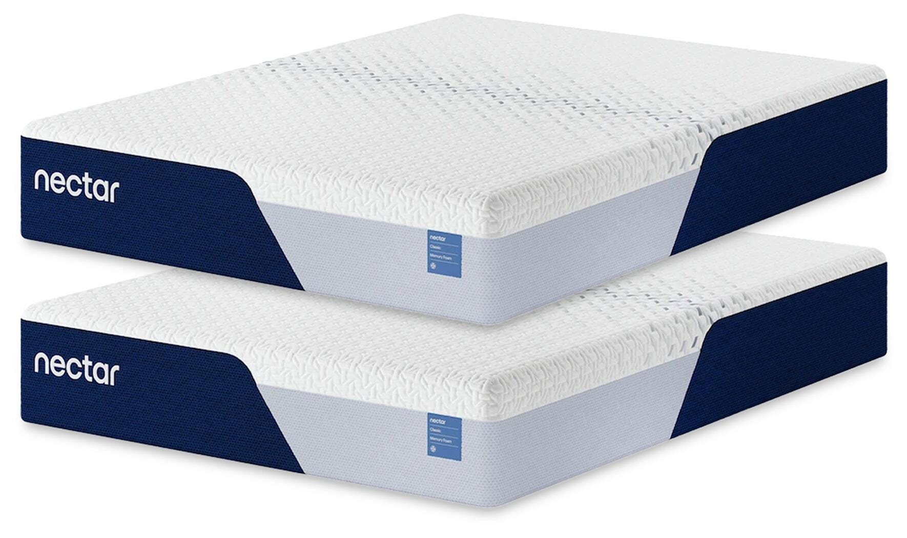 Diamond Furniture - Ashley Furniture - Nectar Classic Memory Foam 2 Twin XL Mattresses - 2 Twin XL Mattresses - M125M1