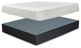 Diamond Furniture - Ashley Furniture - 10 Inch Chime Memory Foam King Mattress and Foundation - King Mattress and Foundation - M699M1