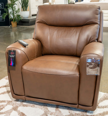 Diamond Furniture - Ashley Furniture - Pincara Power AutoGlide Recliner with Audio System - PWR AutoGlide REC/Audio System - PCU1380242A