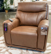 Diamond Furniture - Ashley Furniture - Pincara Power AutoGlide Recliner with Audio System - PWR AutoGlide REC/Audio System - PCU1380242A